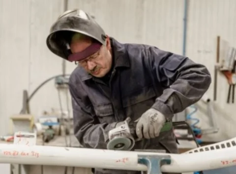 Welder From Summit Repairs A Used Stairlift