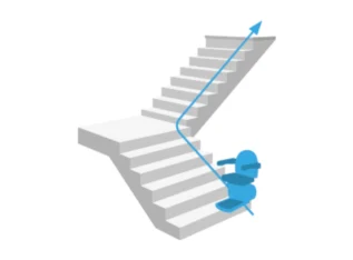 Curved Stairlift Illustration