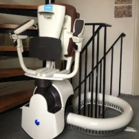 a stairlift on spiral stairs