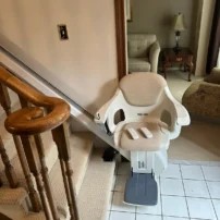 Straight TKE Stairlift With Two Remote Controls